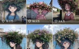 如何制作短视频绘画 28万赞的AI墙绘花女孩，保姆级教程来了！