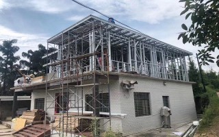 胜川建材技术部 新型钢结构，代替传统木方圆管，不跑膜，胀膜